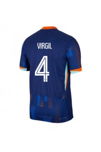 Nederland Virgil van Dijk #4 Voetbaltruitje Uit tenue EK 2024 Korte Mouw